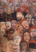 James Ensor Self-Portrait with Masks china oil painting artist